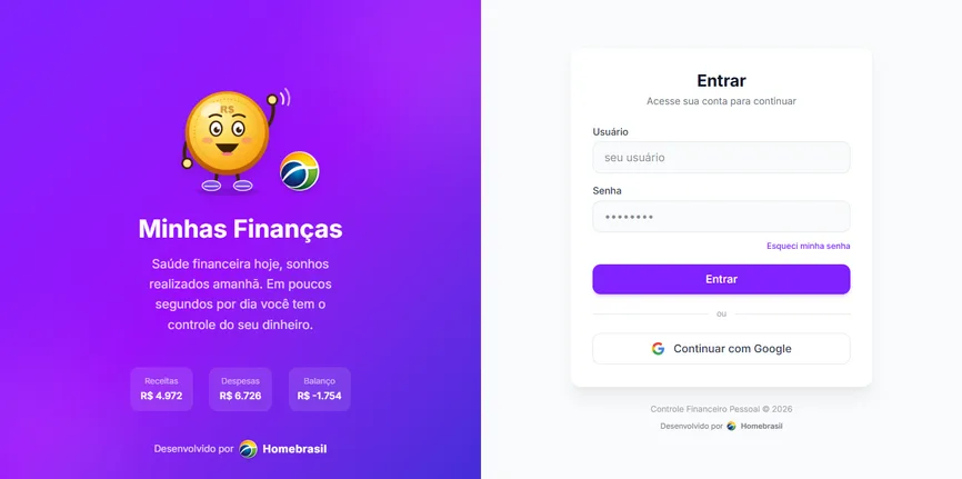 Projeto Minhas Finanças